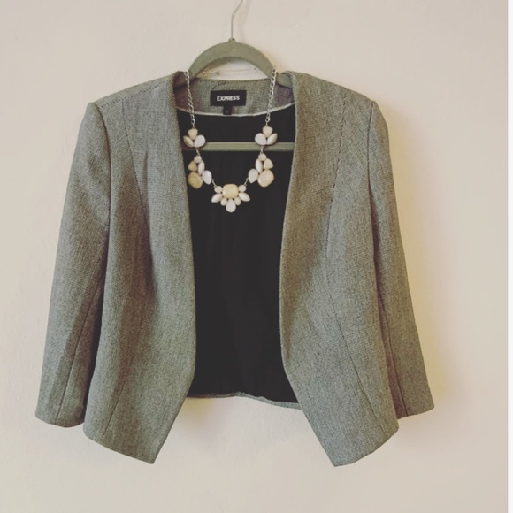 Express Jackets & Blazers - Express Heather Grey Suit Jacket